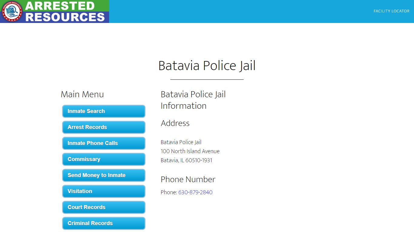 Batavia Police Jail - Inmate Search - Batavia, IL - Arrested Resources