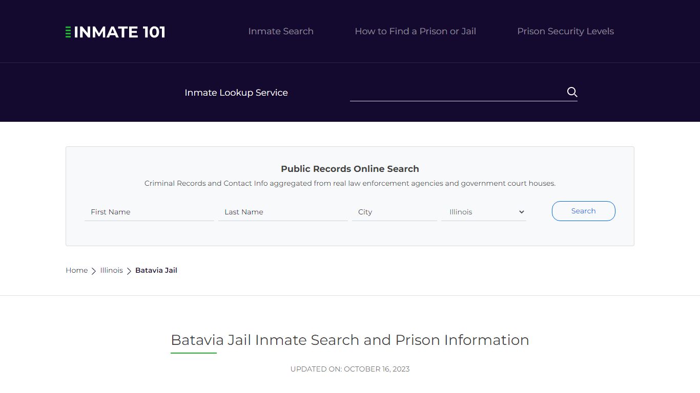 Batavia Jail Inmate Search and Prison Information